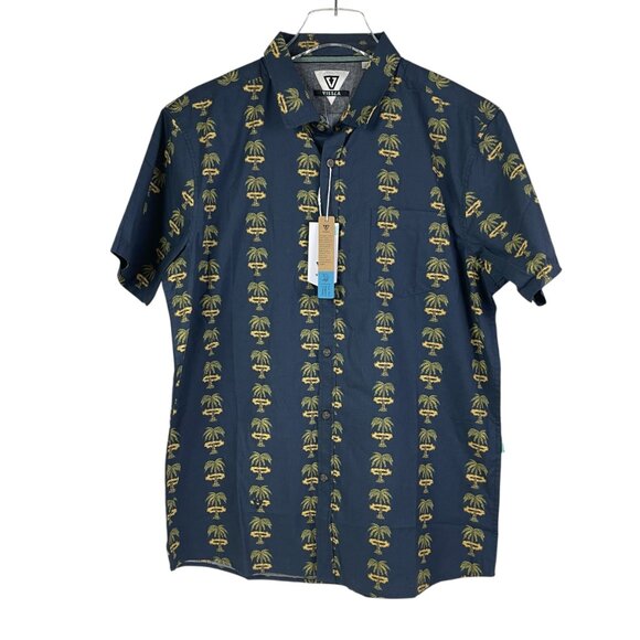Vissla Atomic Palms Button Up Short Sleeve Shirt Men’s Size L NWT MSRP $69.95 - Picture 1 of 10
